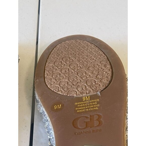 Gianni Bini sequined silver Espadrilles Size 9 - Picture 6 of 13